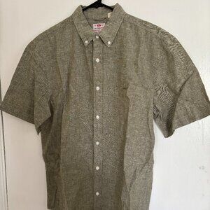 Levi's Short Sleeve Olive Button Down Shirt